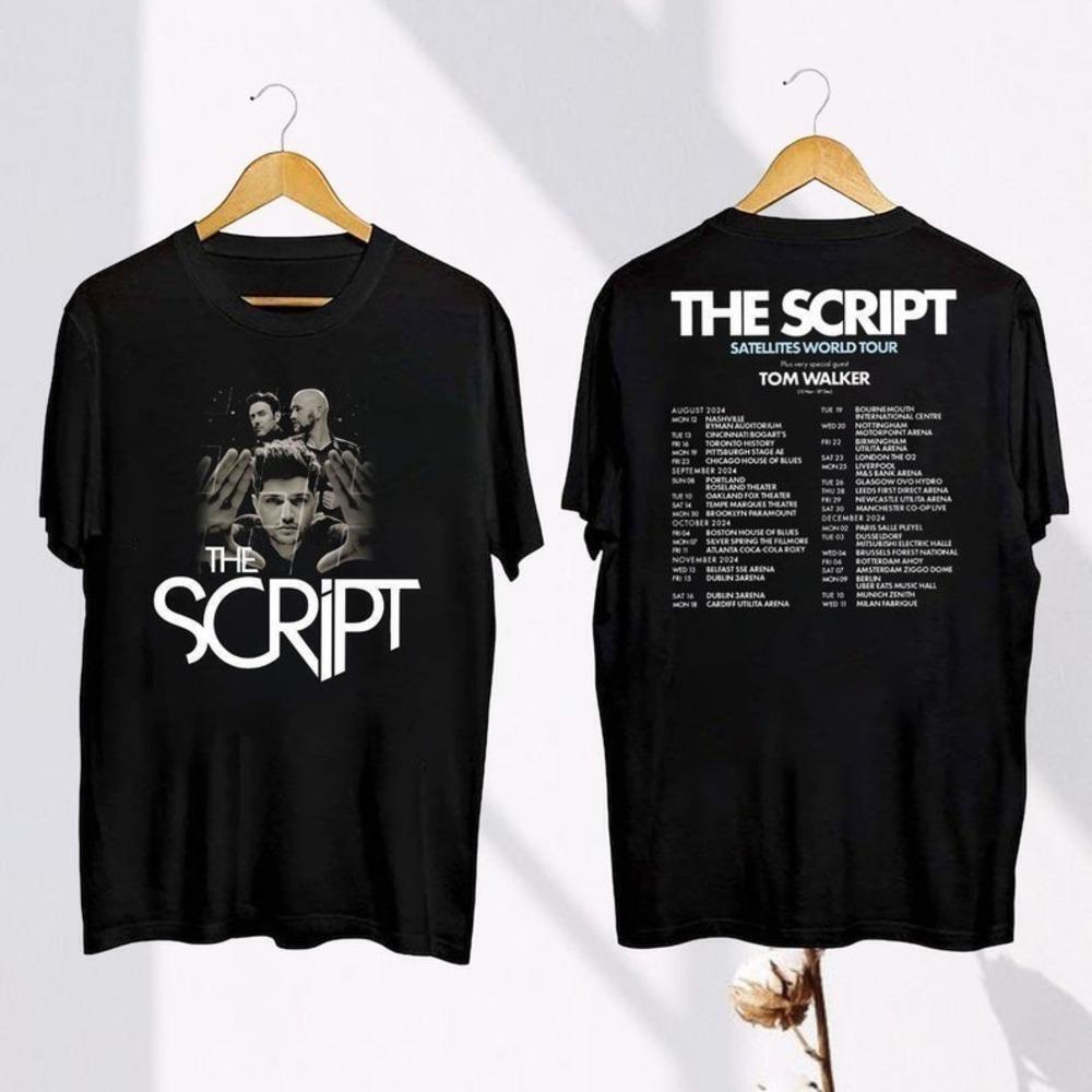 The Script Tour  T Shirt Band Fan Music Graphic Concert 2 Sided Tee